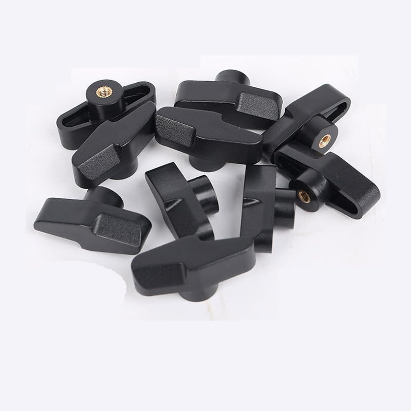 RecDec 6 Pack Microphone Stand Wing Knobs Replacement M4 Threaded T-Plastic Wing Nuts Tightening Thumb Screw Knobs for Boom Arm Mic Stand Suspension Scissor Arm Camera Mount Overhead Phone Arm - Image 5